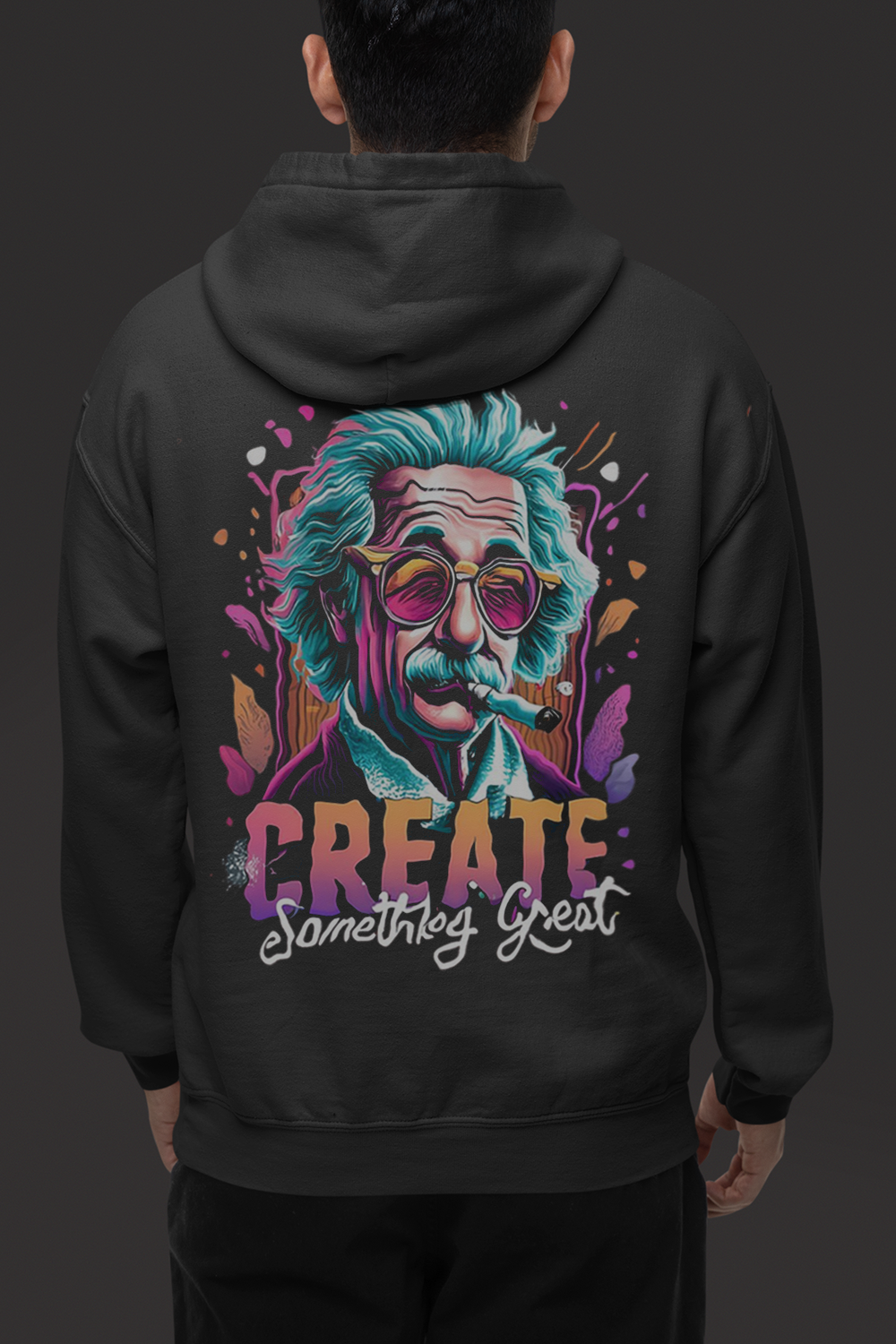 EINSTEIN BLACK HOODIE