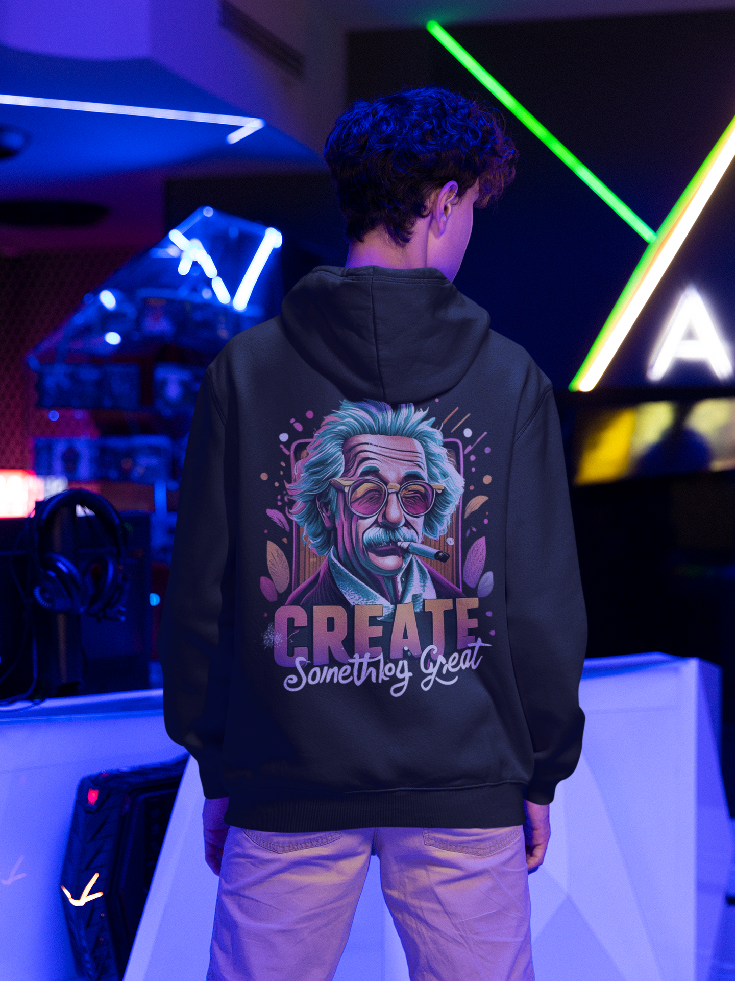 EINSTEIN BLACK HOODIE